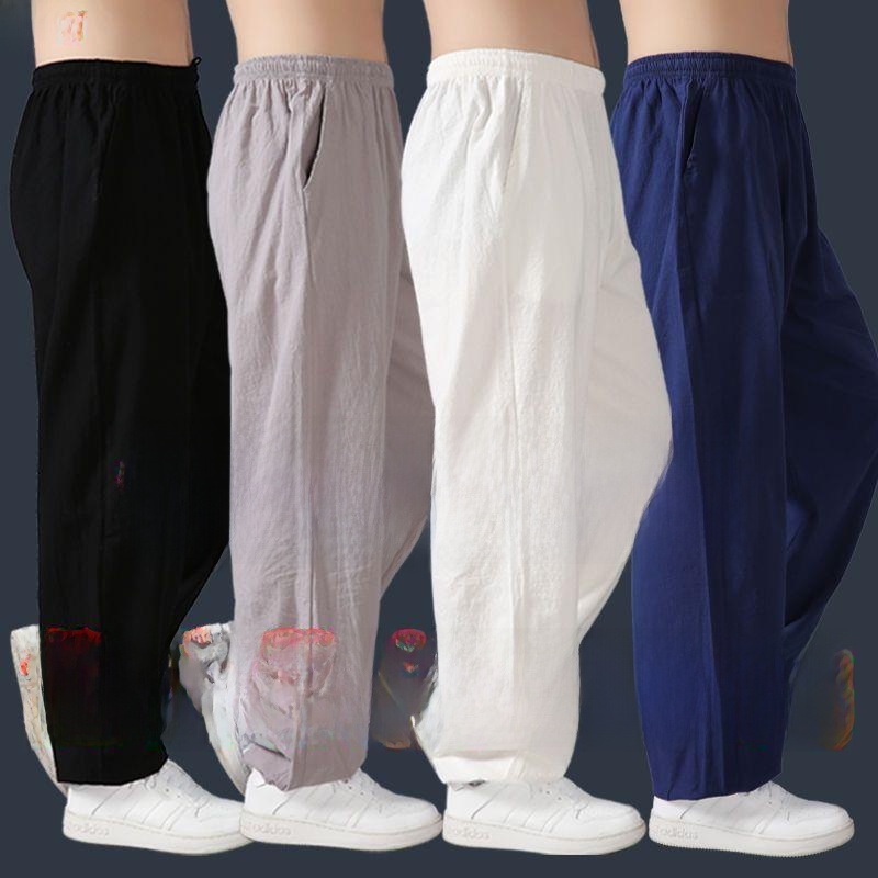 Yoga Fitness Training - Loose Cotton Linen Tai Chi Pants
